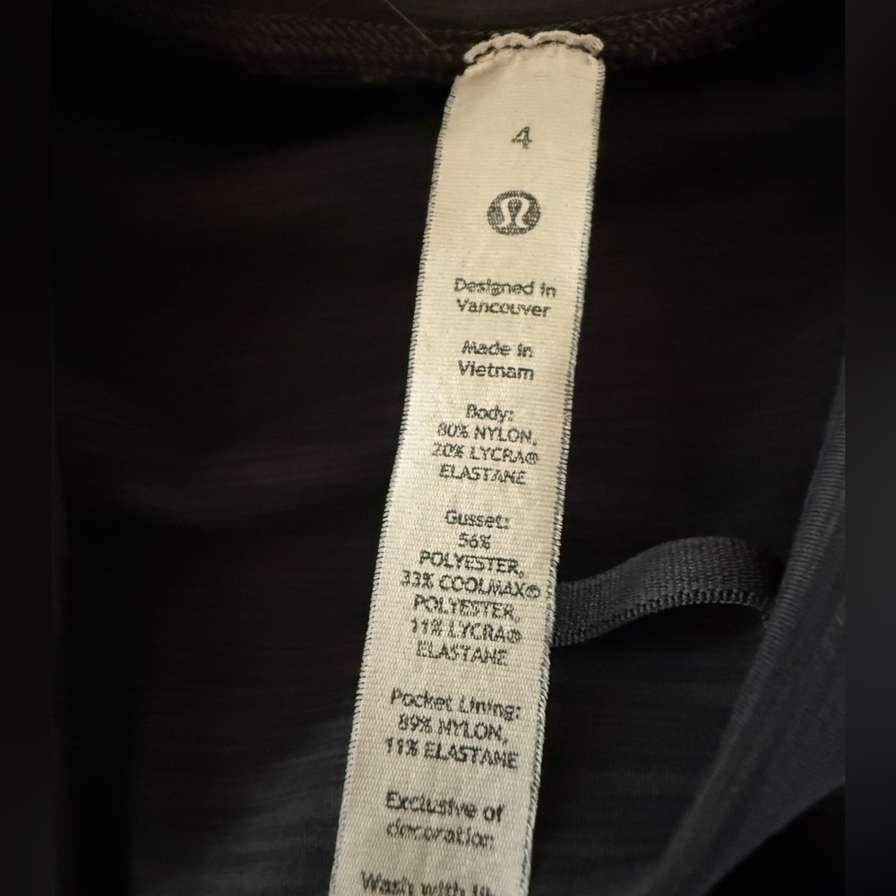 Lululemon Black/Gray Heathered Pattern Leggings W… - image 4